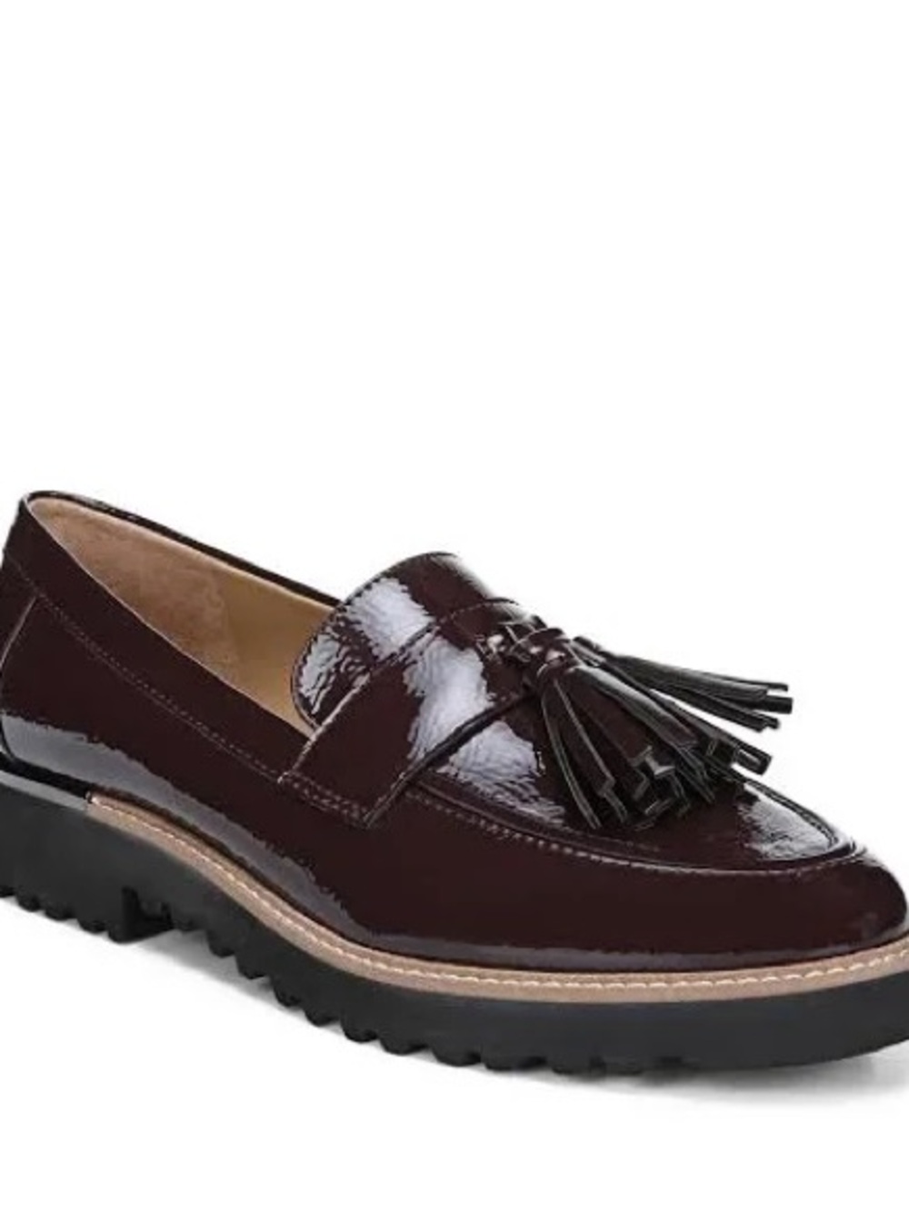 FRANCO SARTO Maroon CAROLYNN Faux Leather Loafer